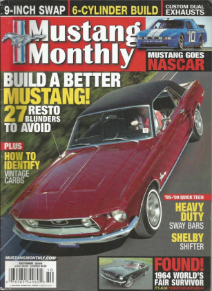 MUSTANG MONTHLY 2009 OCT - WORLD's FAIR CAR, SALEEN 435S, 1of1 BOSS*